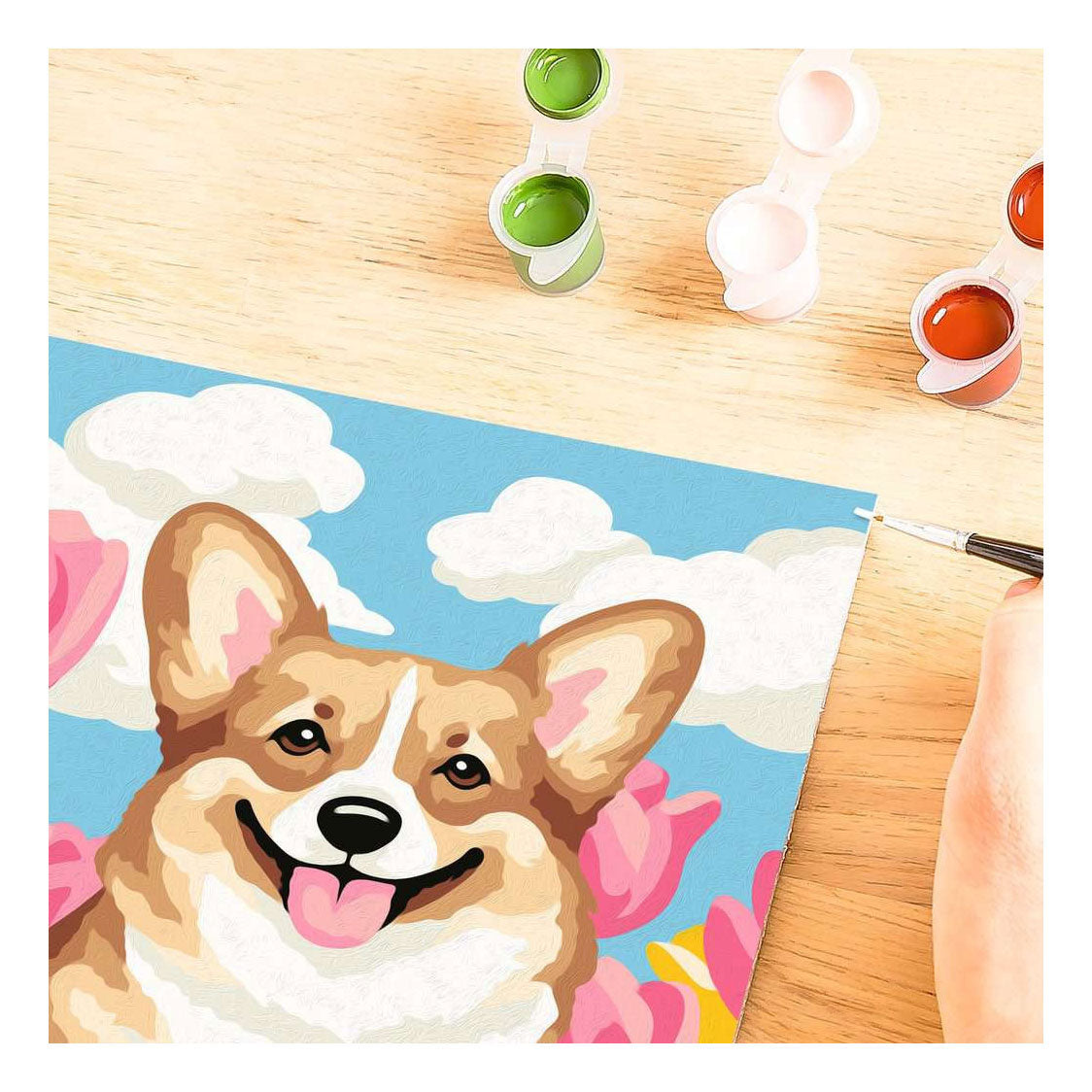 Ravensburger CreArt Paint by Number - Flowery Corgi