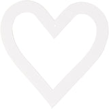 Creativ company heart frames, size 18x18 cm, 230 gr, white, 16 pieces in a box