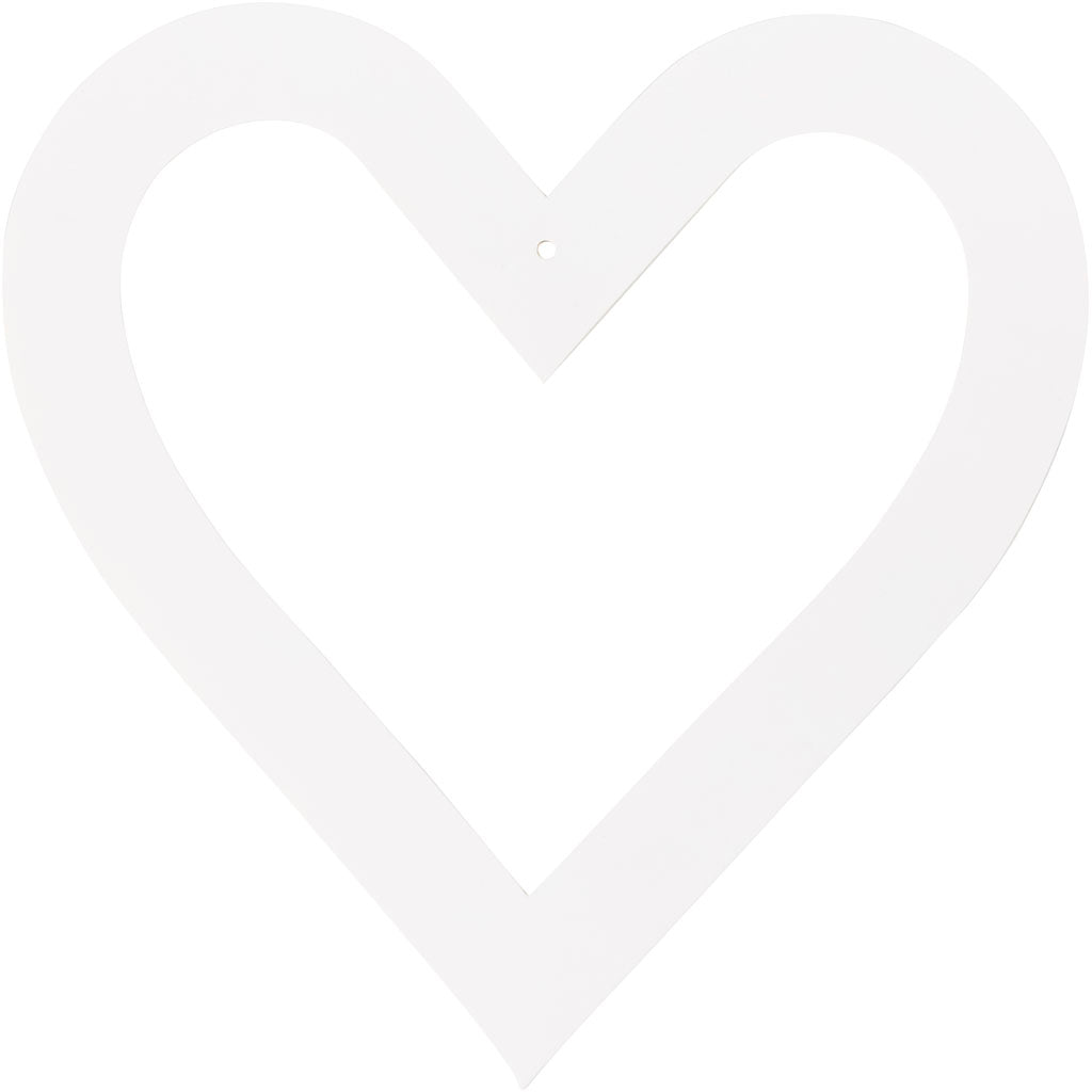 Creativ company heart frames, size 18x18 cm, 230 gr, white, 16 pieces in a box