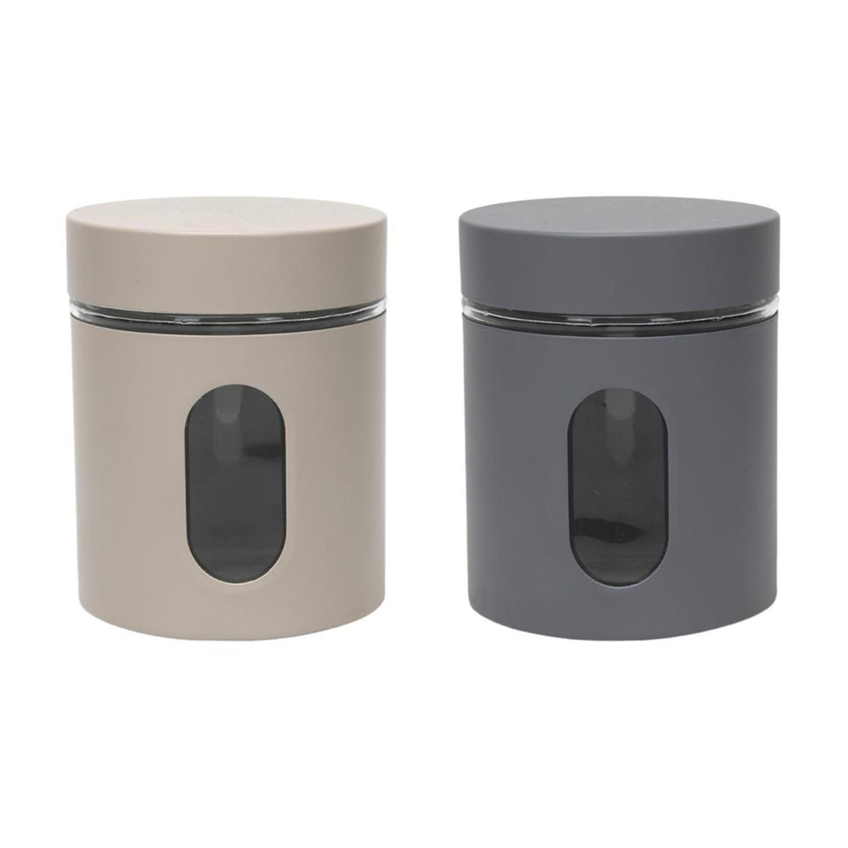 Kitchen tools voorraadpot zand of grijs mat 0.6l