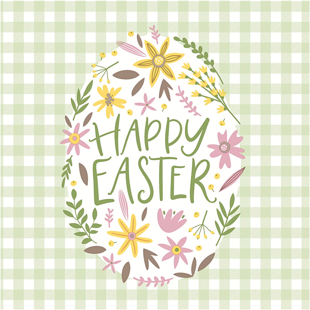 Creativ company servetten, happy easter, afm 33x33 cm, 20 stuk 1 doos