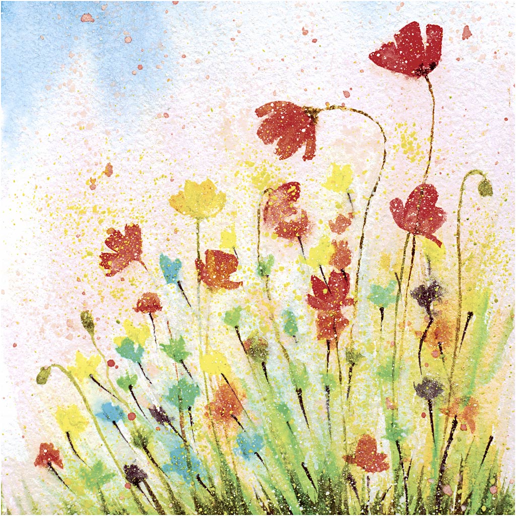 Creativ company servetten, papaver, afm 33x33 cm, 20 stuk 1 doos