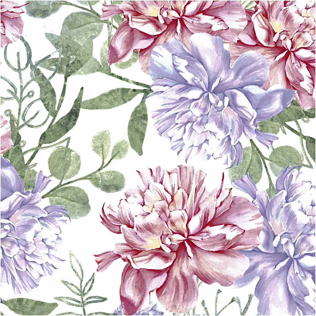 Creativ company servetten, pioenrozen, afm 33x33 cm, 20 stuk 1 doos