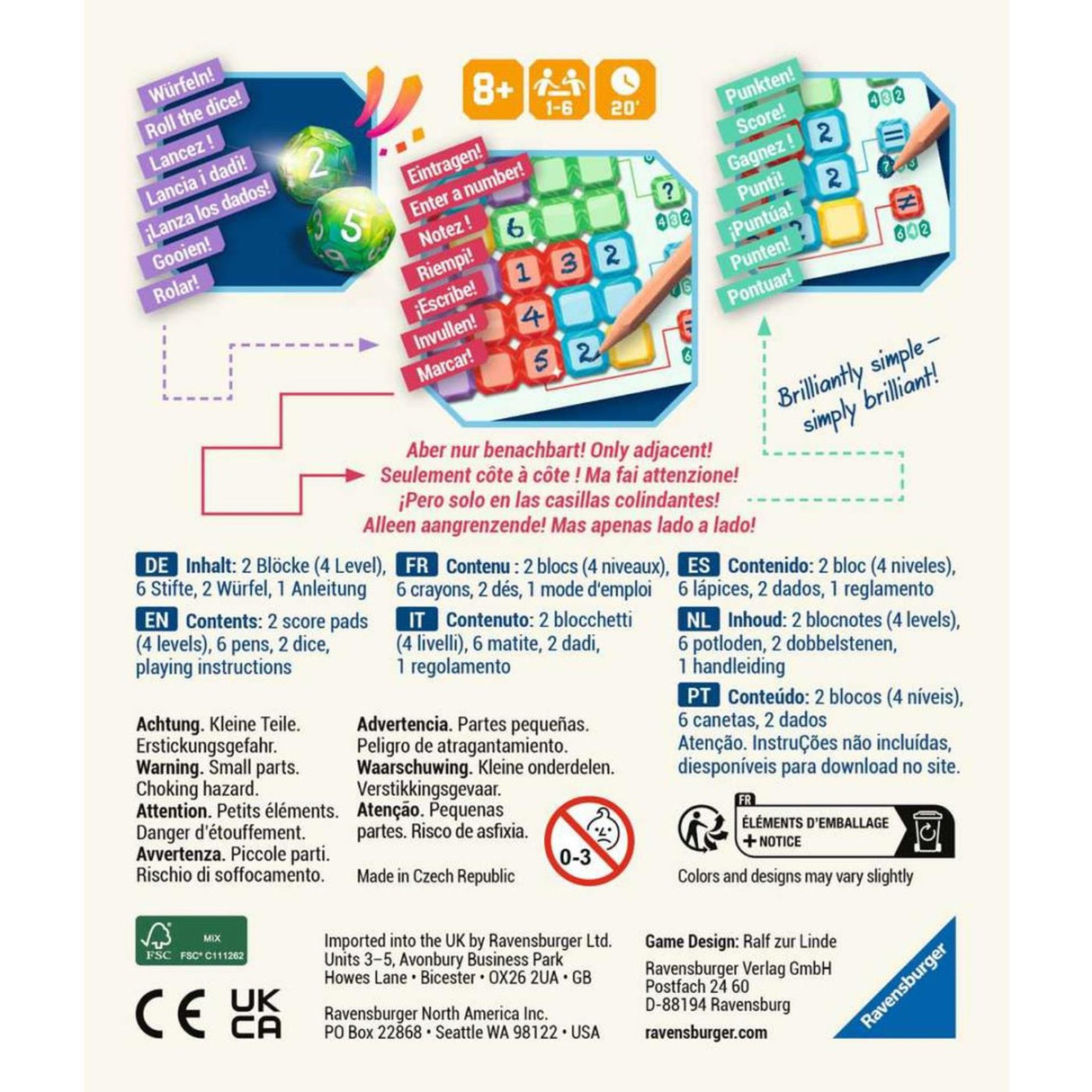 Ravensburger brilliant dice game