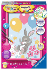 Ravensburger -Gemälde von Number Rabbit mit Glitzer