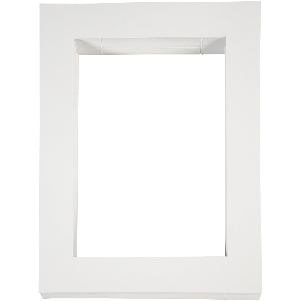 Creativ company passepartout lijsten, a4, afm 28,5x37 cm, 500 gr, wit, 100 stuk 1 doos
