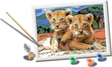 Pintura de Ceart Ravensburger no número - Kleine Leeuwenwelpjes