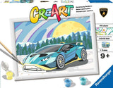 Ravensburger Kreart Gemälde von Number Blue Lamborghini