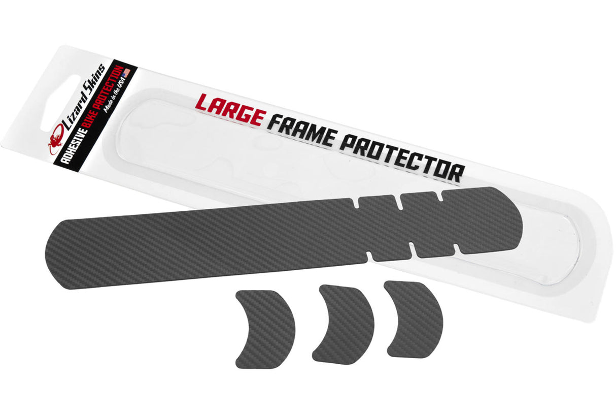 Pelli lucertole Lucertola Skins Frame Protector Protector Carbon in pelle Nera grande