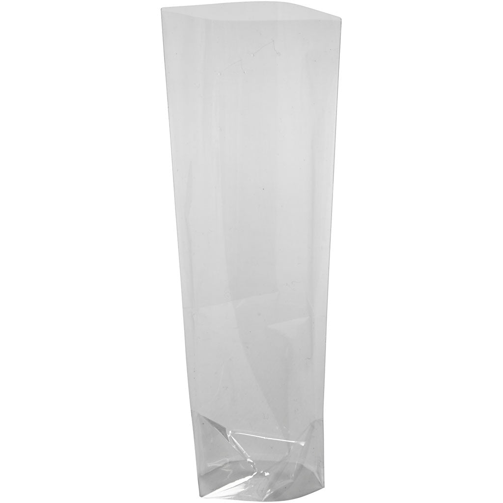 Creativ company cellophane bag, h: 16 cm, dim 6,5x4,5 cm, thickness 25 my, 20 pieces 1 box