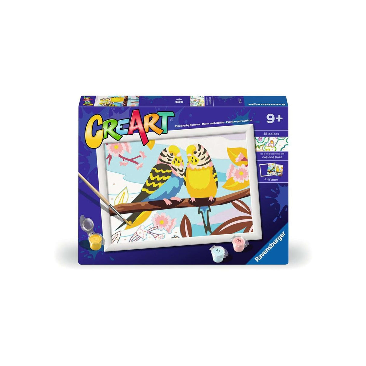 Kreativní barva Ravensburger podle čísla - papoušci