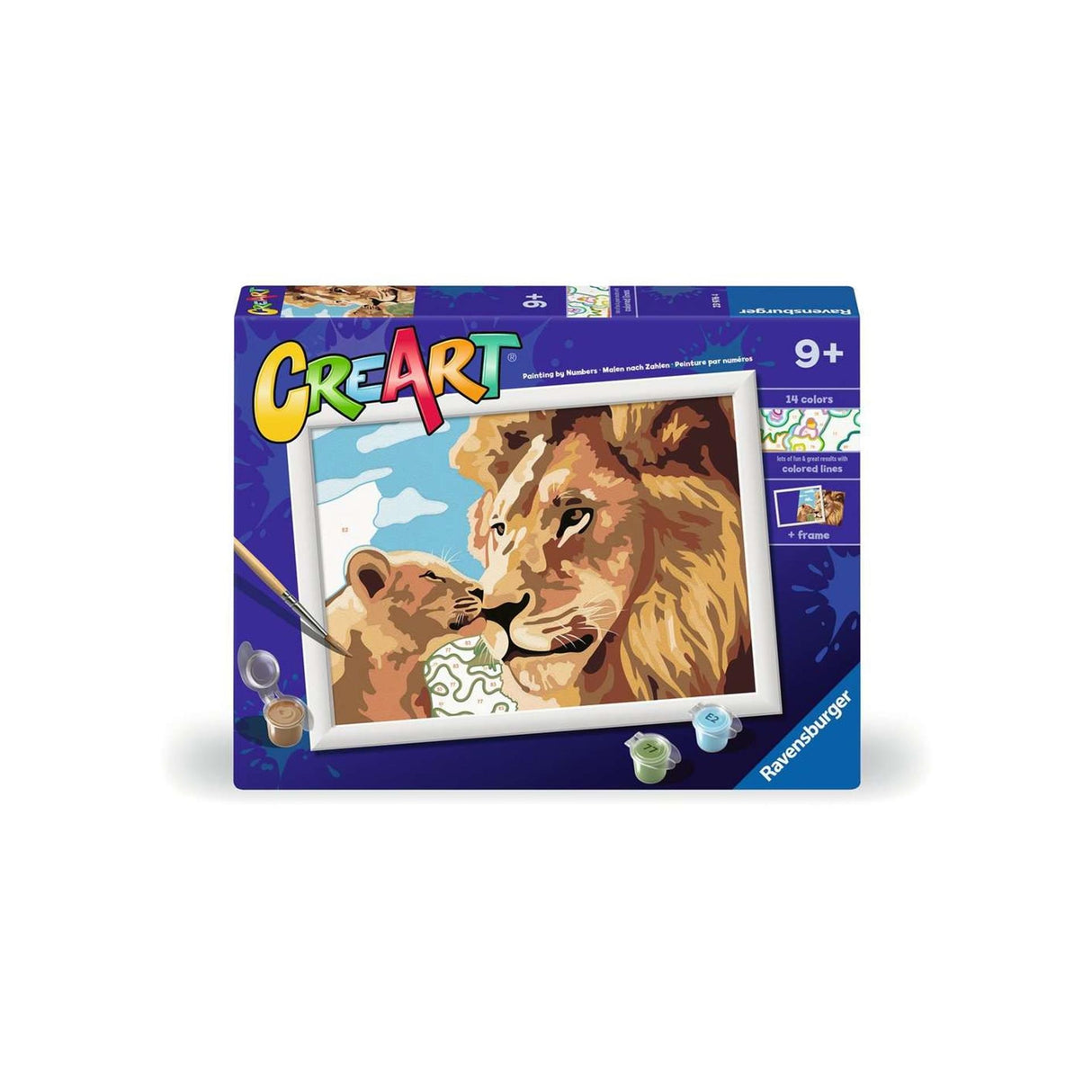 Ravensburger Creart Leeuw mit Babymalerei nach Nummer