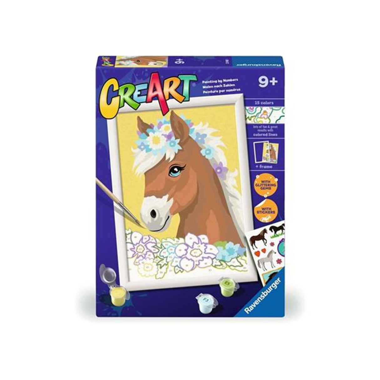 Ravensburger Creart painting by numbers - horse with flowers