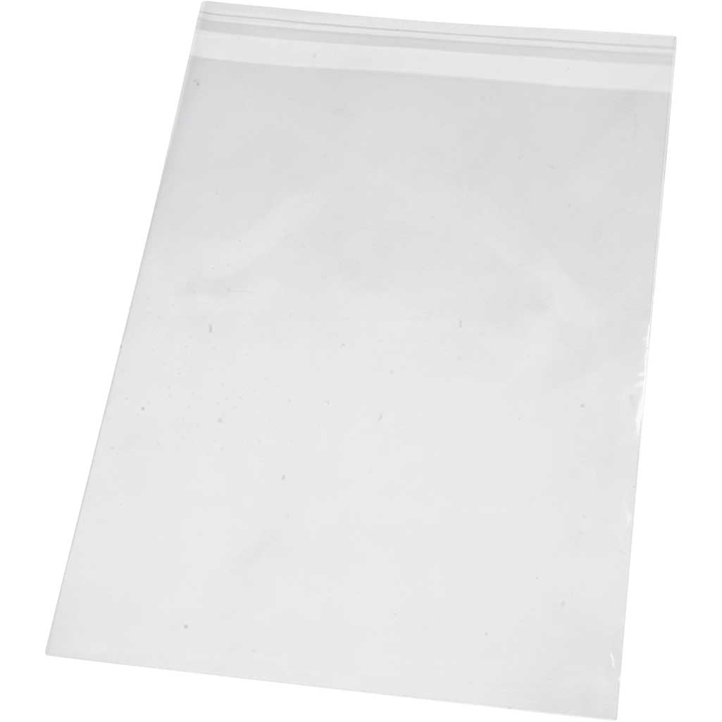 Creativ company cellophane bags, h: 25,3 cm, w: 18 cm, thickness 25 my, 200 pieces 1 box