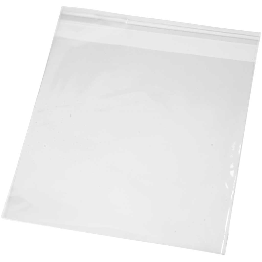 Creativ company cellophane bags, h: 16 cm, w: 16 cm, thickness 25 my, 200 pieces 1 box