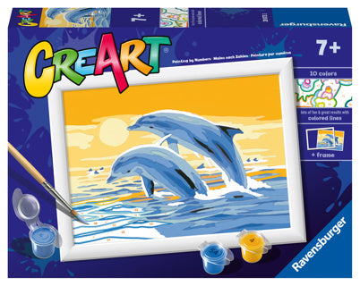 Ravensburger Creart Painting at number - cheerful dolphins