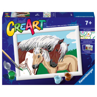 Ravensburger Creart slikanje na številko - mati in žrebe