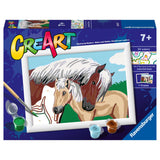 Ravensburger Creart slikanje na številko - mati in žrebe