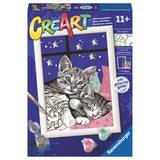 Ravensburger Creart Painting on song Sleeping Cats Glitter