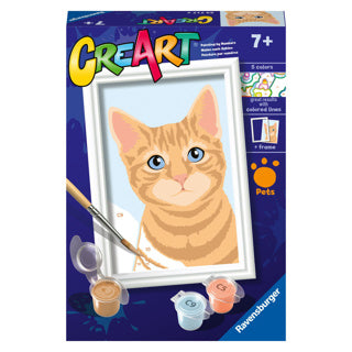 Ravensburger Creart Maleri ved nummeret - Oranje Tabby