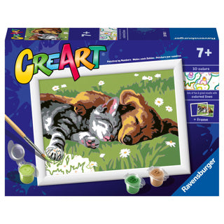 Ravensburger Creart Painting at number - Sleeping cats and dogs
