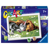 Ravensburger Creart Painting at number - Sleeping cats and dogs