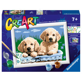 Ravensburger Creart Painting at number - Cute Puppies