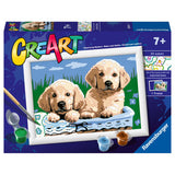 Ravensburger Creart Painting at number - Cute Puppies