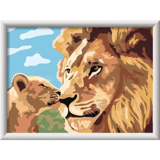 Ravensburger Creart Leeuw with baby painting by number