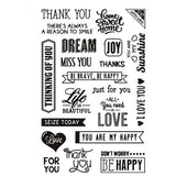Creativ company silicone stamps, English text, sheet 11x15.5 cm, 1 sheet