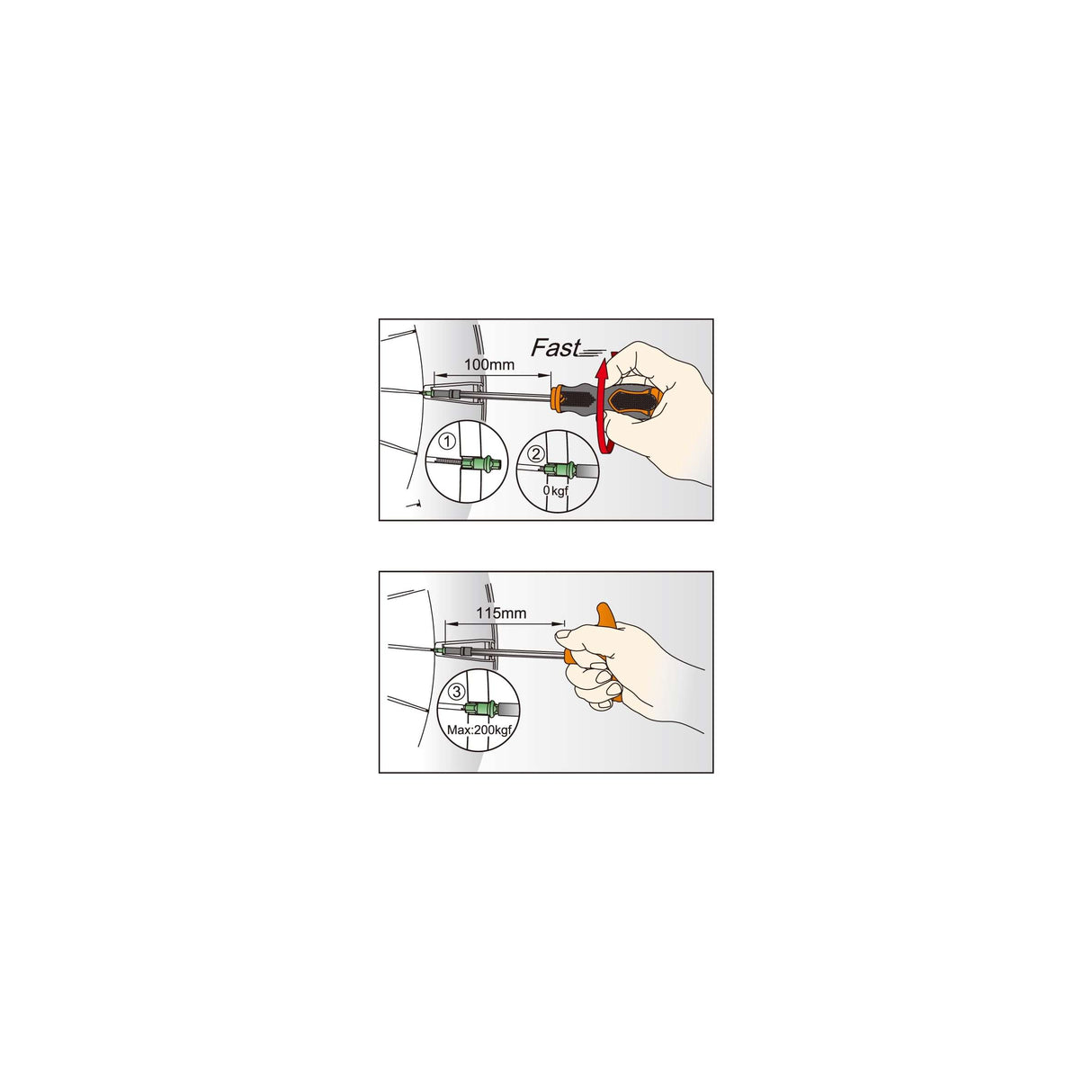 Icetoolz spaak mellbimbó kulcs 12d7 3,6 mm -re