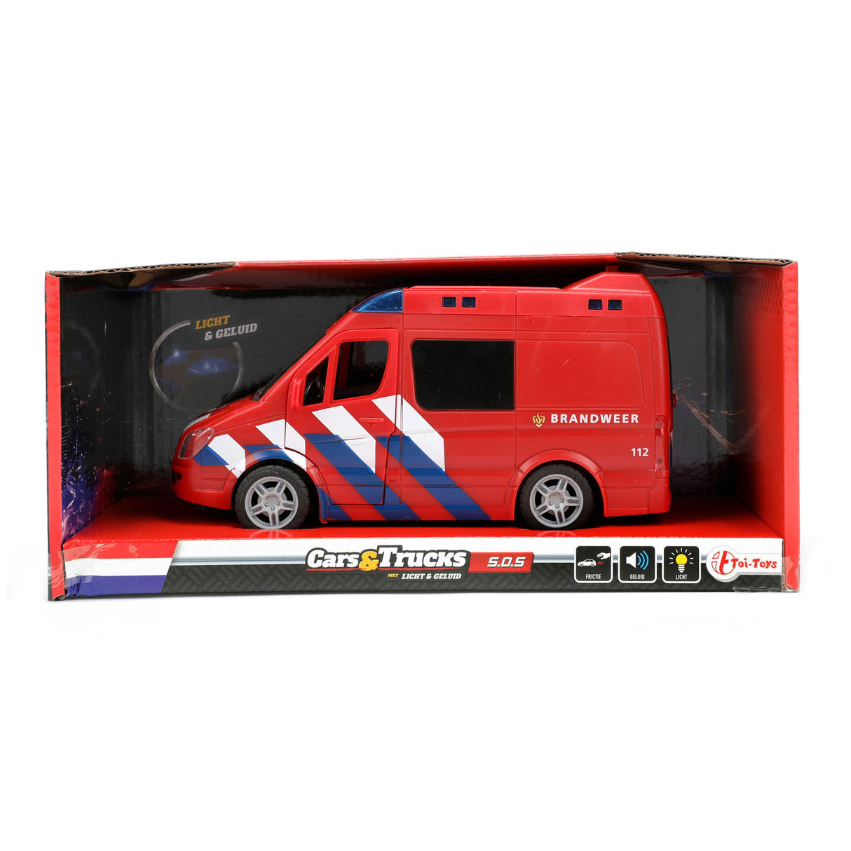 Feier Camion mat Liicht an Toun