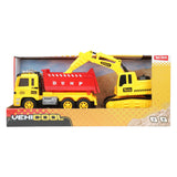 Toi-toys auto camion inclinata camion con escavatore