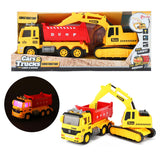 Toi-toys auto camion inclinata camion con escavatore
