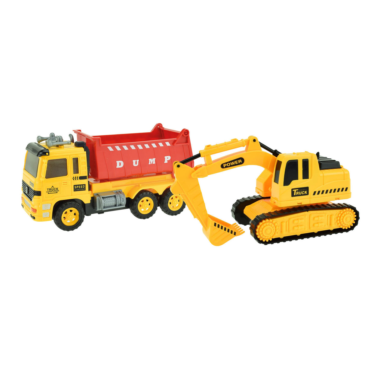 Toi-Toys dump truck with excavator