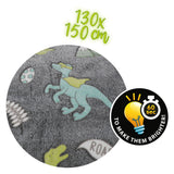 Toi-Toys Glow n Fun Glow a Dark Deken Dino-ban, 130x150cm