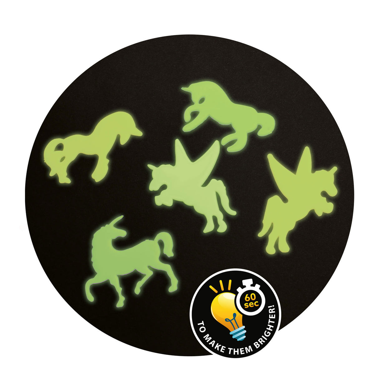 Toi-Toys Glow in the Dark Stickers Unicorn
