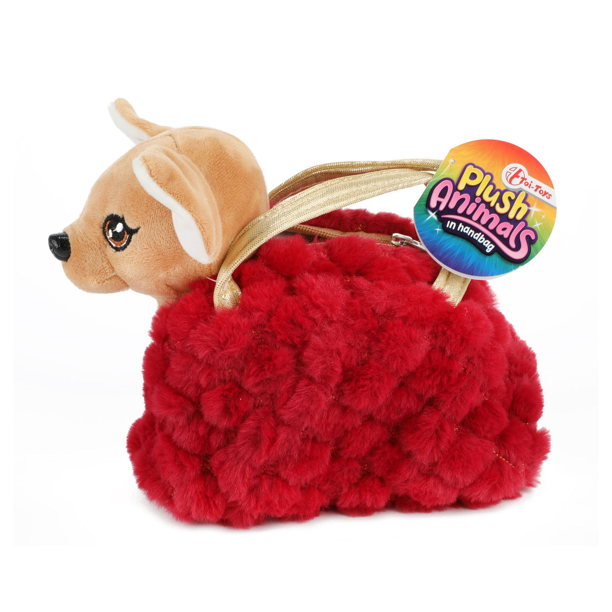 Toi-toys hond pluche chihuahua handtas rood