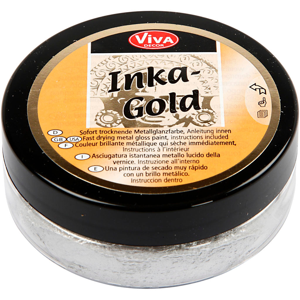 Creativ Company Inka -Gold Glosswax - Silver, 50ml