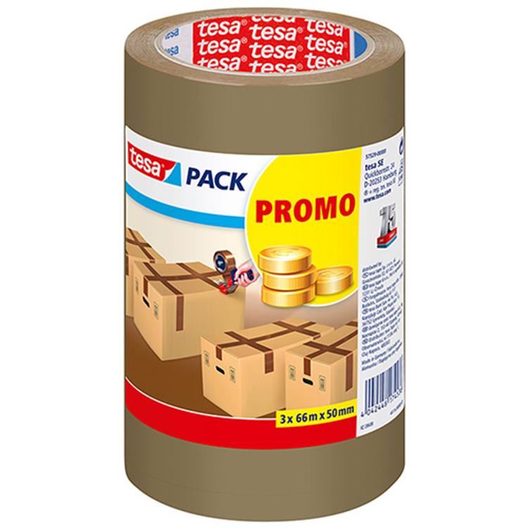 Tesa 1005057 - pack standard 3 rolls standard brown 66:50 | 3 pieces