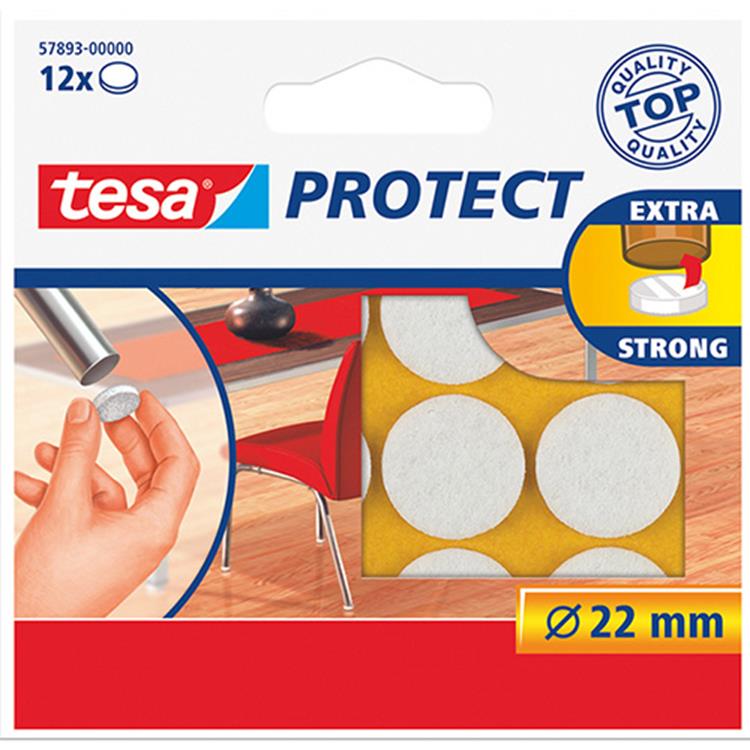 Tesa zaščitni filc bel ø22mm 12 kos
