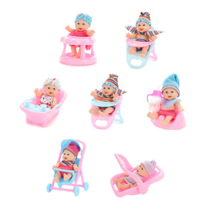 Bébé beau mini bébé pop assis, 12 cm