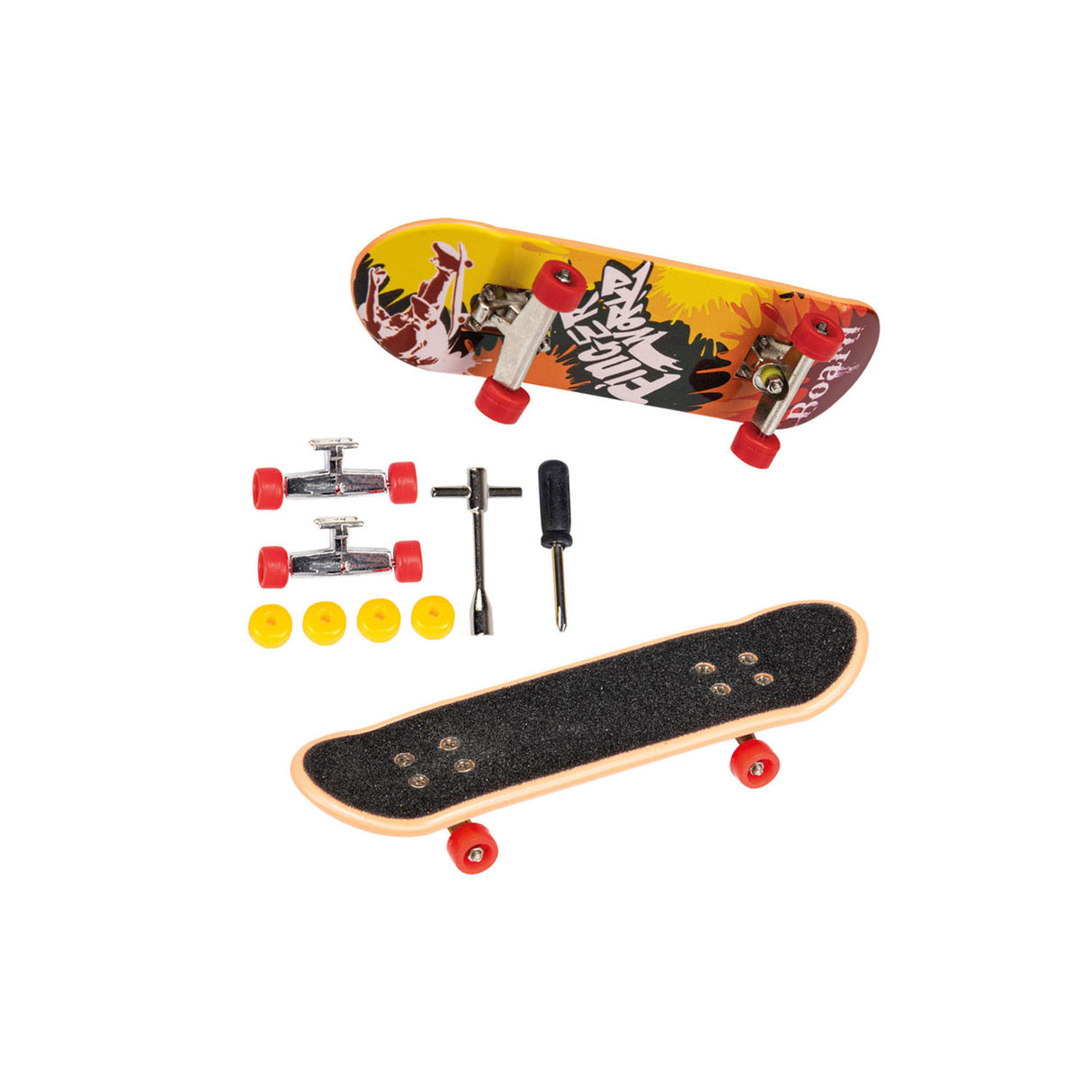 Toi-tysys Fingerkateboard oder Vëlo mat Skatebaan