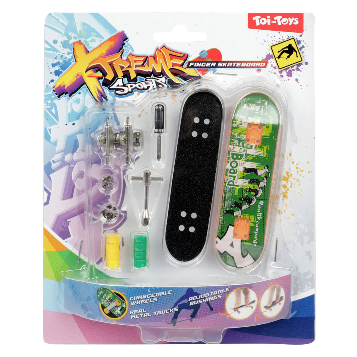 Toi-toys skate finger skateboard with extra wheels