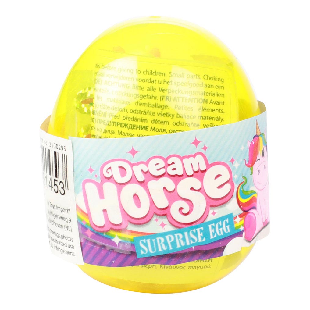 Dream Horse unicorn in egg with stickers