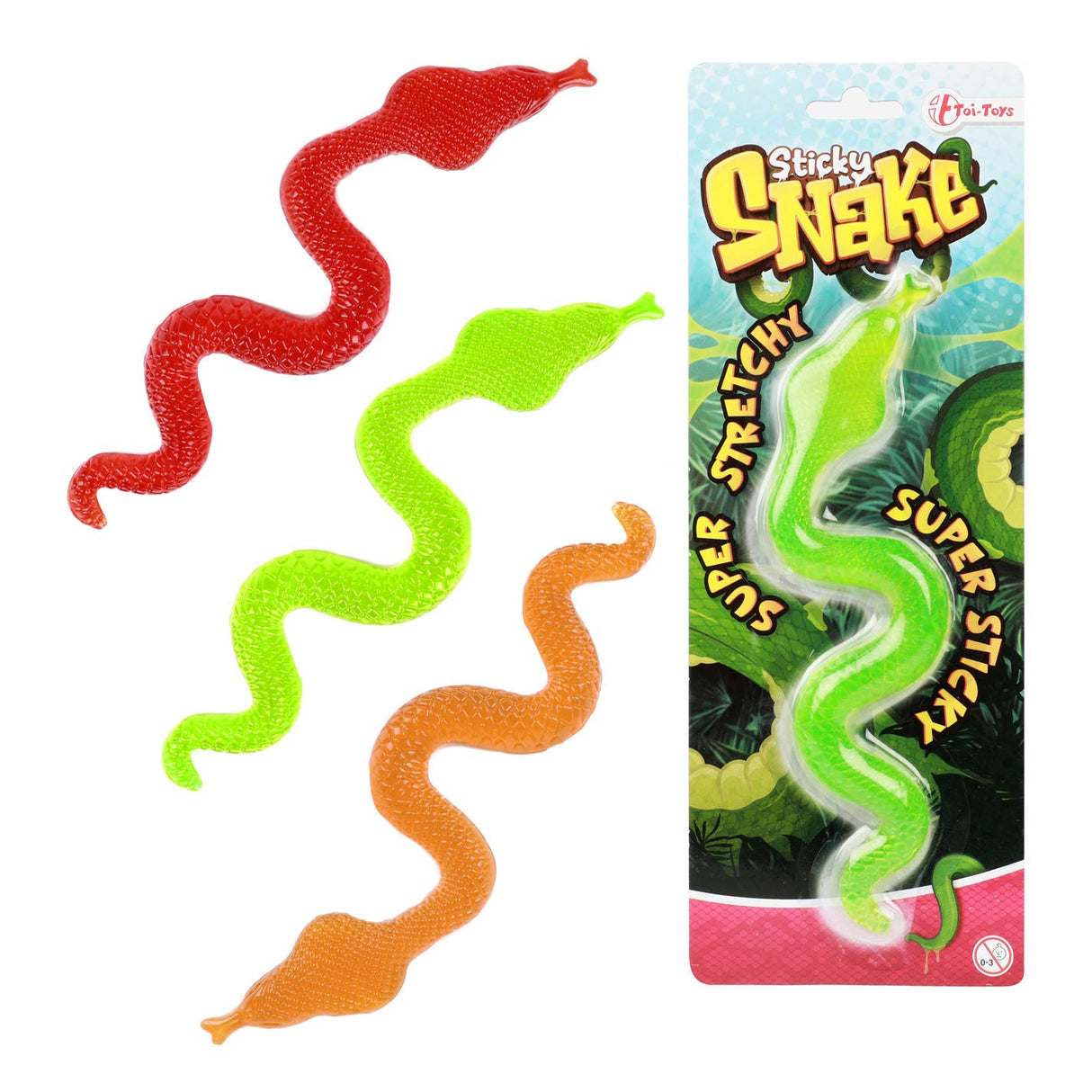 Toi-toys sticky cobra snake super stretchy