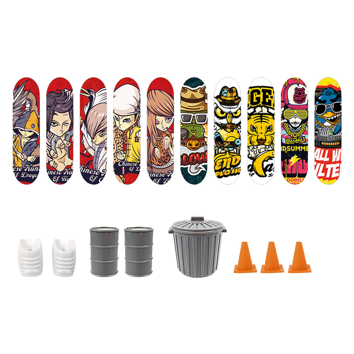 Toi-toys Skate dita di skateboard con accessori