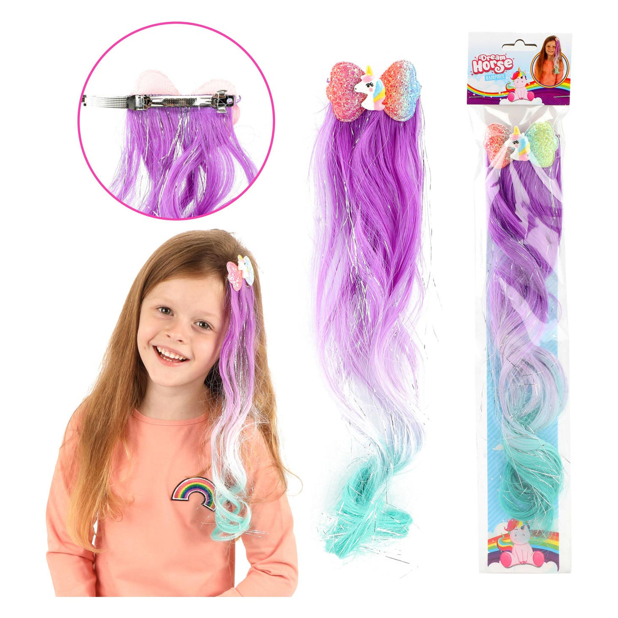 Dream Horse Haarlok With Glitter Unicorn