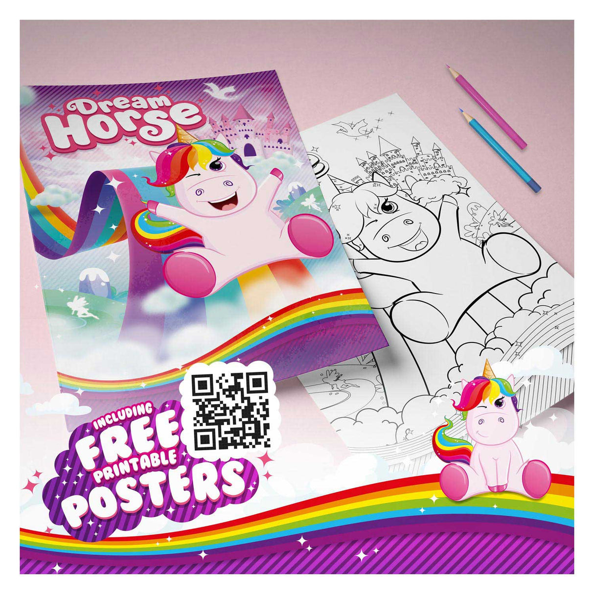 Handventilator Dream Hord in Sprayer Unicorn
