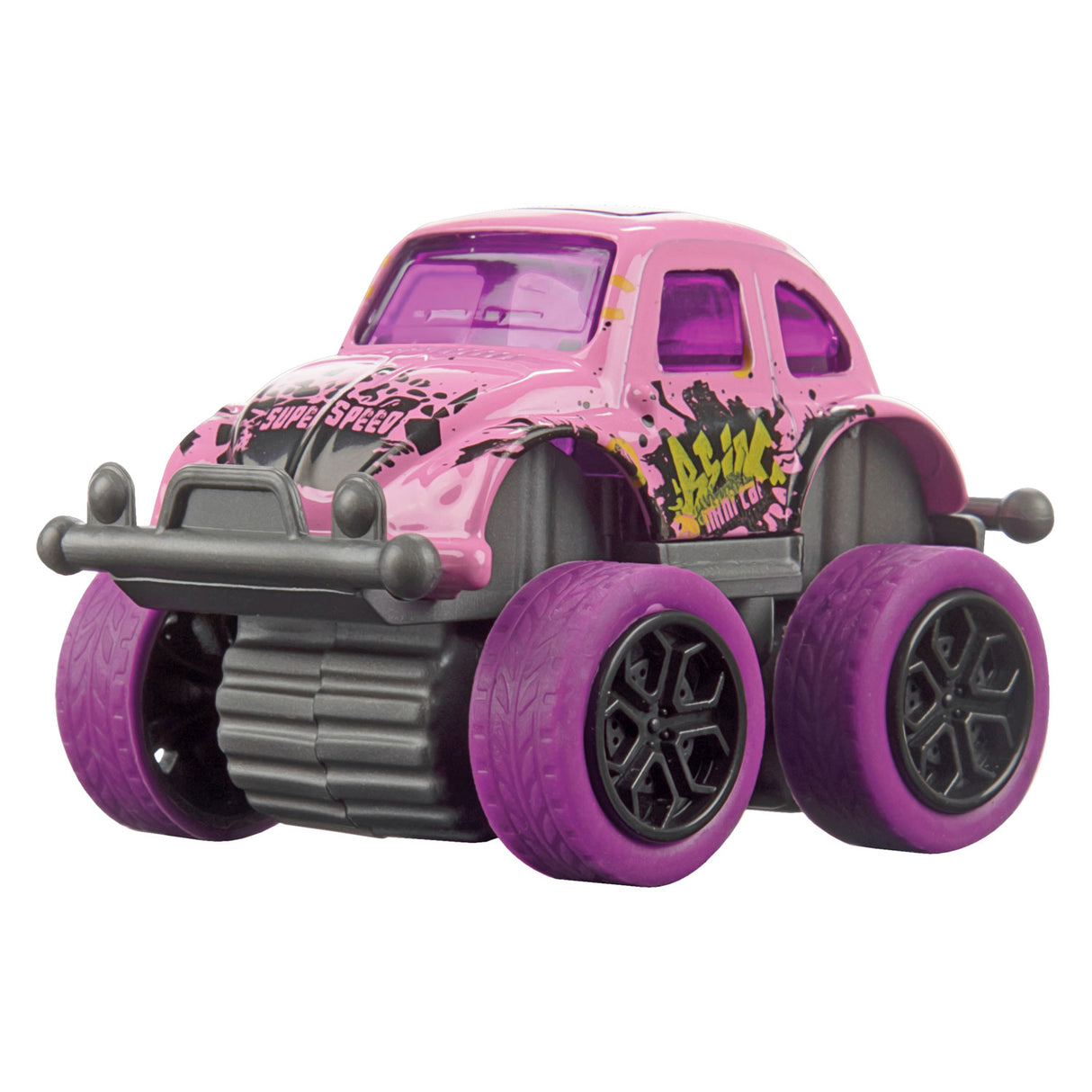 Metallen zéien zréck Strooss Mini Autoen, 4st.